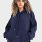 Okoye Premium Line, Navy Oversized Plain Hoodie