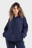 Okoye Premium Line, Navy Oversized Plain Hoodie