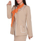 Smoky Fashionable Blazer With Guipure Detailing