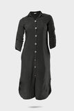 Fully Buttoned Plain Dress