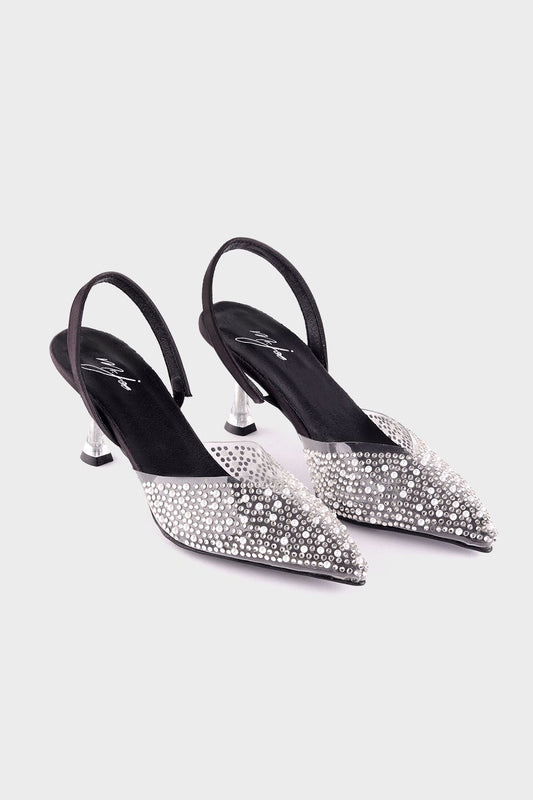 Mr.Joe Studded Transparent Soiree Shoes