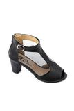 XO Style High Heeled Sandals with Mesh Sides