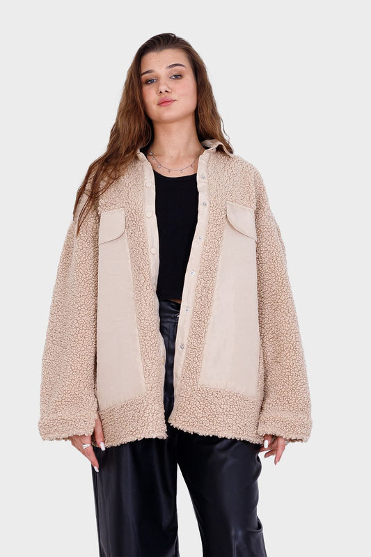 سترة تيدي بجيوب أمامية