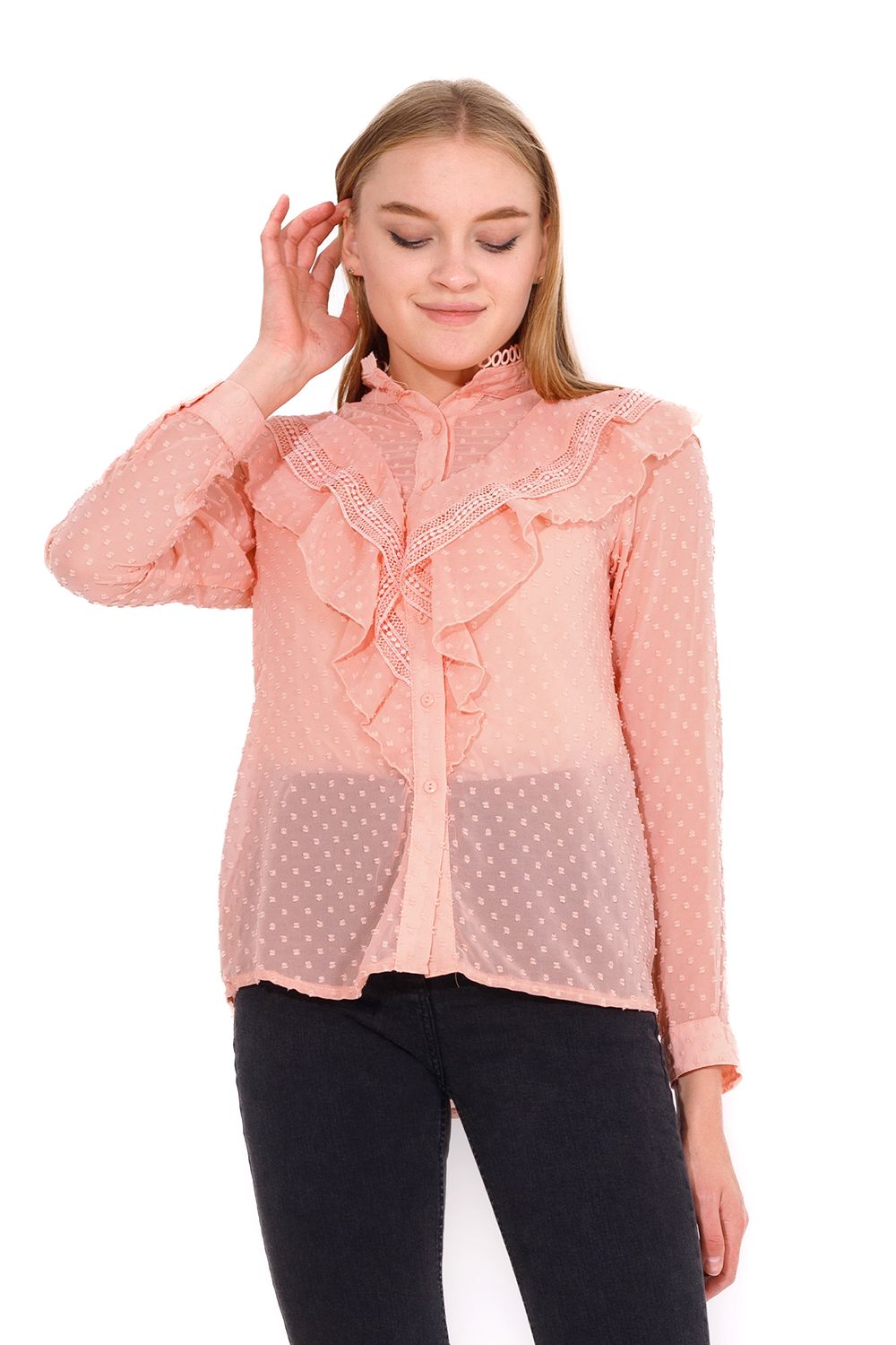 Embroidered Dots Blouse