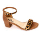 Xo Style Flocked Leather Sandal