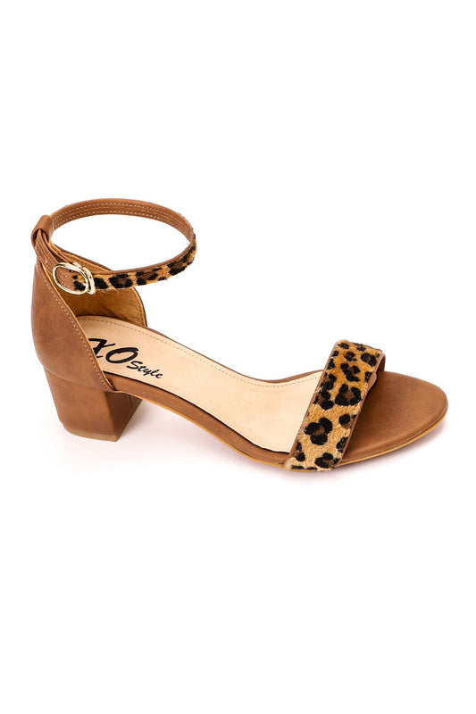 Flocked Leather Sandal