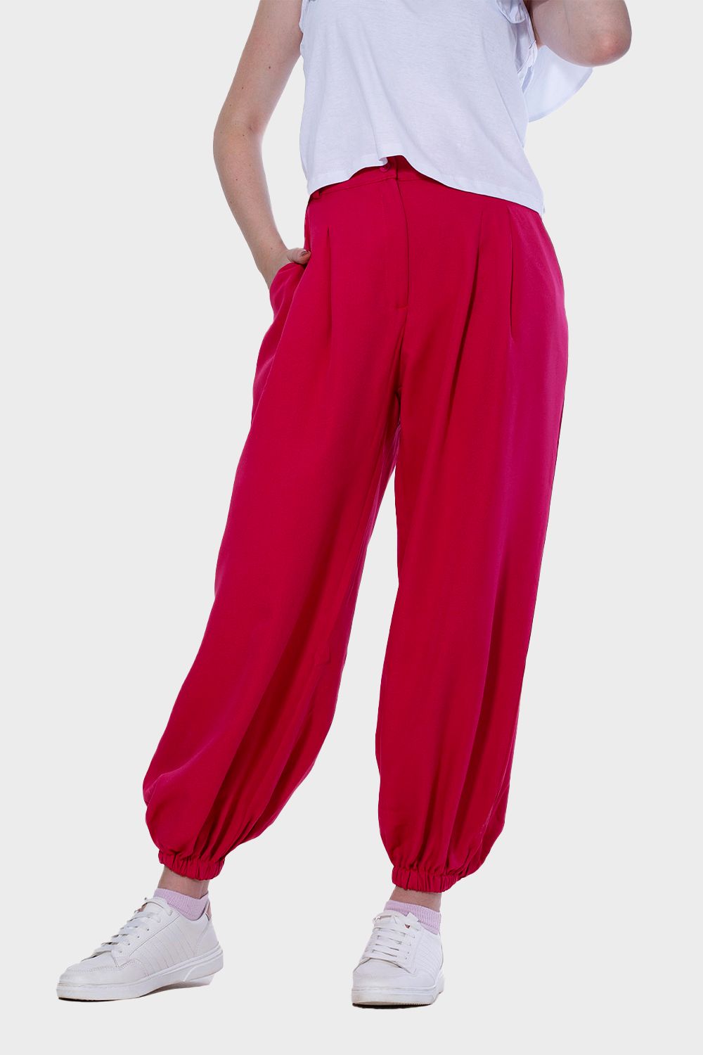 Slouchy Pants with Side Pockets