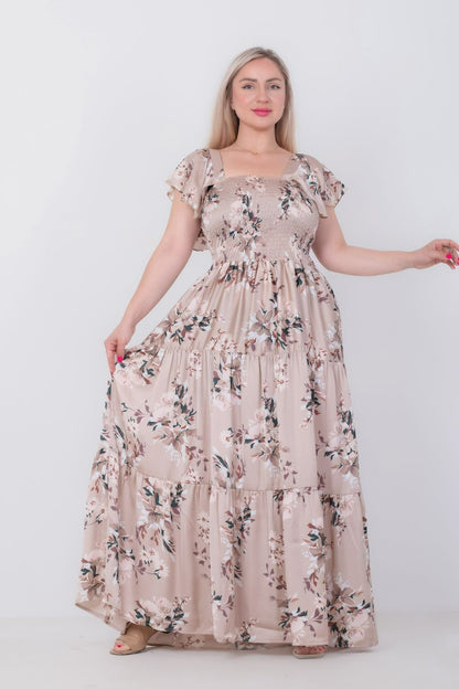Satin Floral Dress