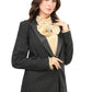 Smoky Fashionable Satin Collar Blazer