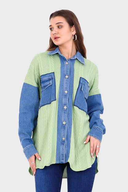 Knitted Jeans Shirt