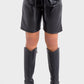 Okoye Premium Line, Black Leather Short with Belt