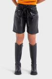 Okoye Premium Line, Black Leather Short with Belt