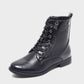 Shoeroom Flocked Leather Ankle Boots