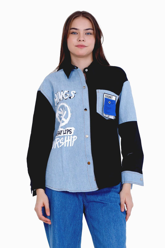 قميص عصري بنصفين