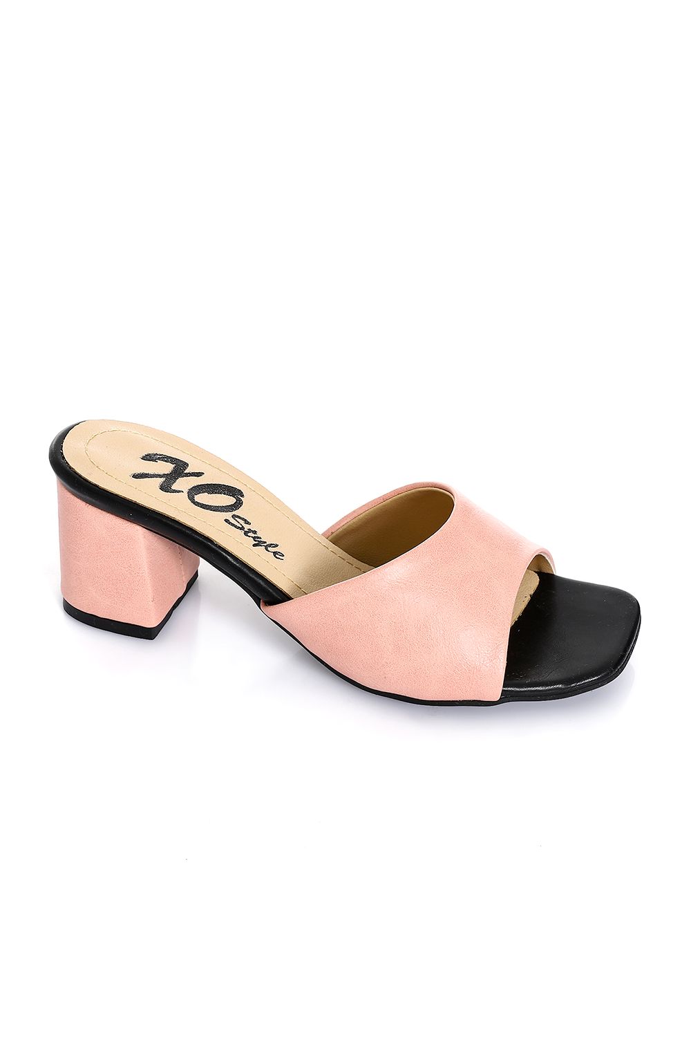 XO Style Plain High Heeled Slides