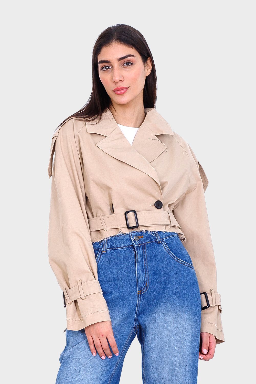 Miss Venus Cropped Trench Jacket