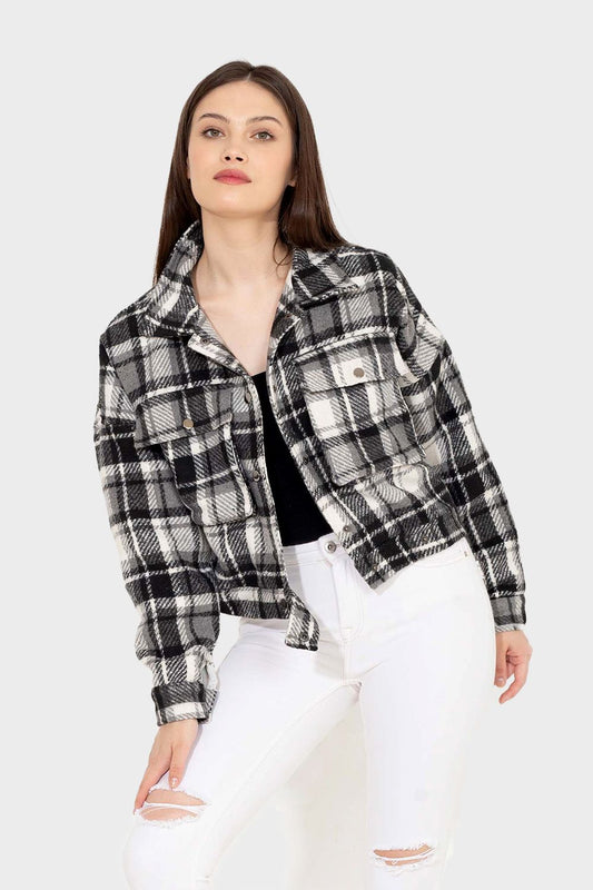 Miss Venus Short Checkered Jacket