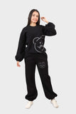 Shechick Cute Teddy Bear Printed Pajama Set