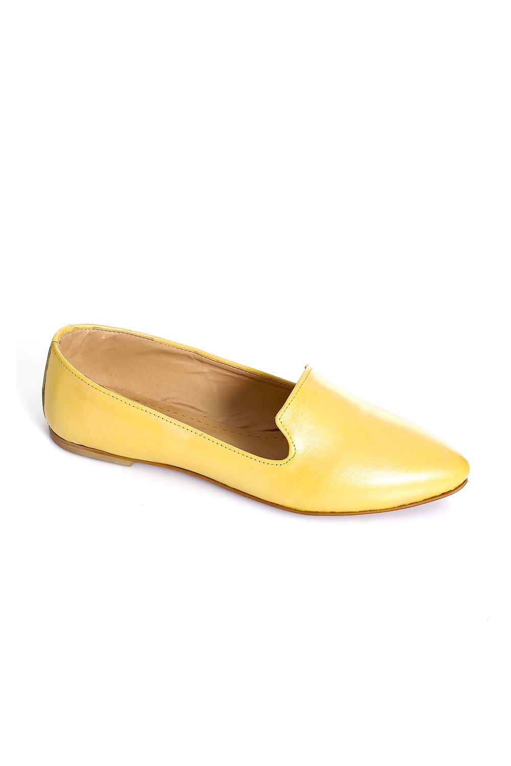 Pointed Toe Cap Genuine Leather Ballerina