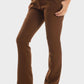 Straight Leg Pants with Golden Buttons