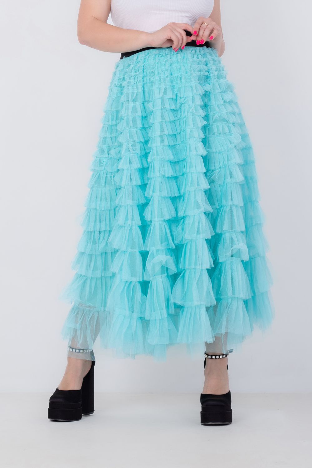 Miss Venus Fluffy Tulle Maxi Skirt