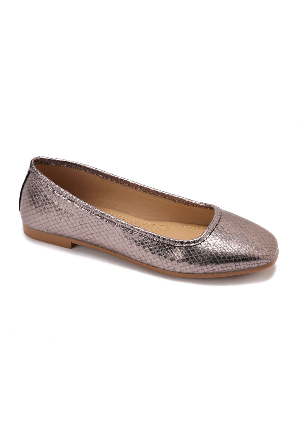 XO Style Comfortable Metallic Flat Shoes