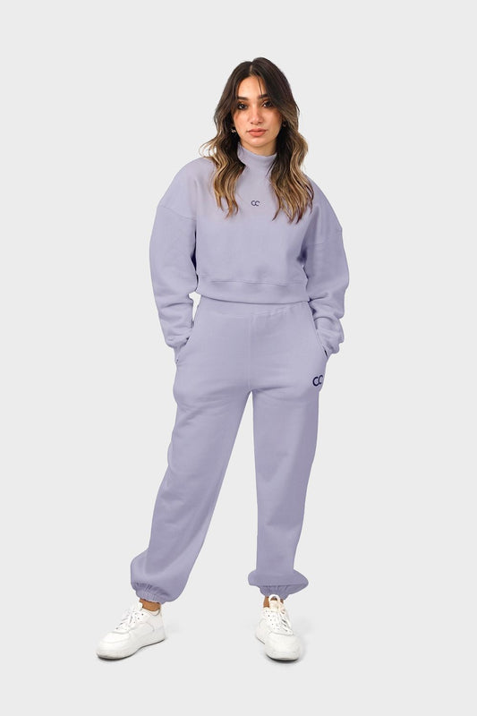 Shechick Crop Sweatshirt & Sweatpants Active Set