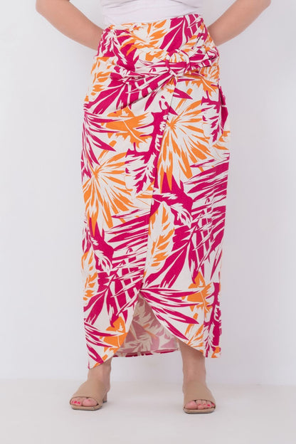Summer Floral Linen Skirt