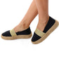 Mr.Joe Elastic Glittery Strap Espadrilles