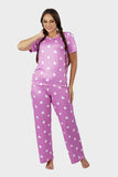 Shechick Hearts Printed Pajama Set