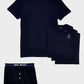 Hero Basic Set Of 4 V-Neck Under T-Shirt With Boxer