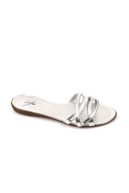Summery Metallic Slippers