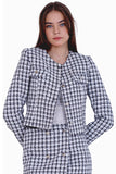 Miss Venus Elegant Checkered Jacket