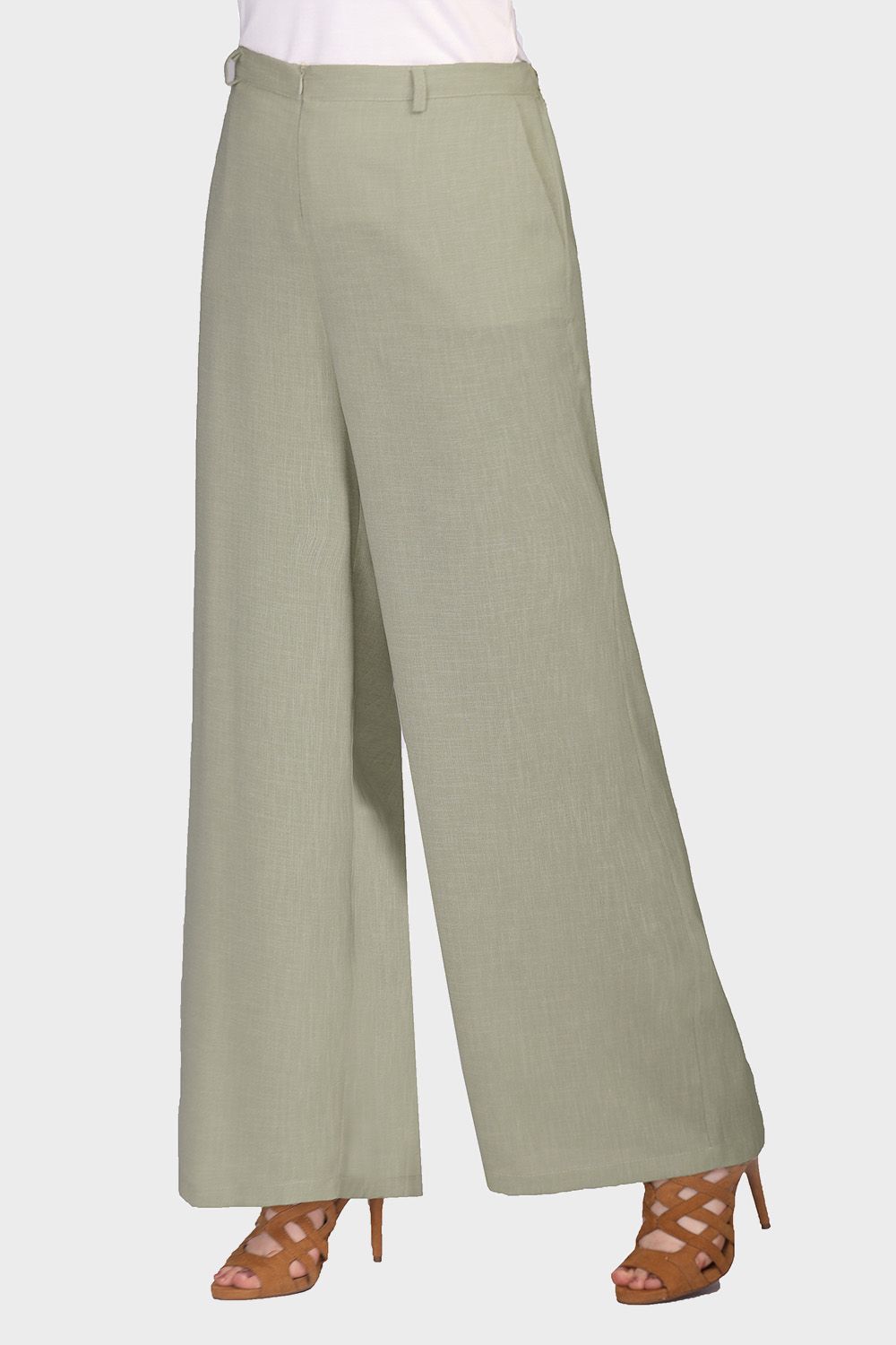 Smoky Wide Pants with Elastic Back Band