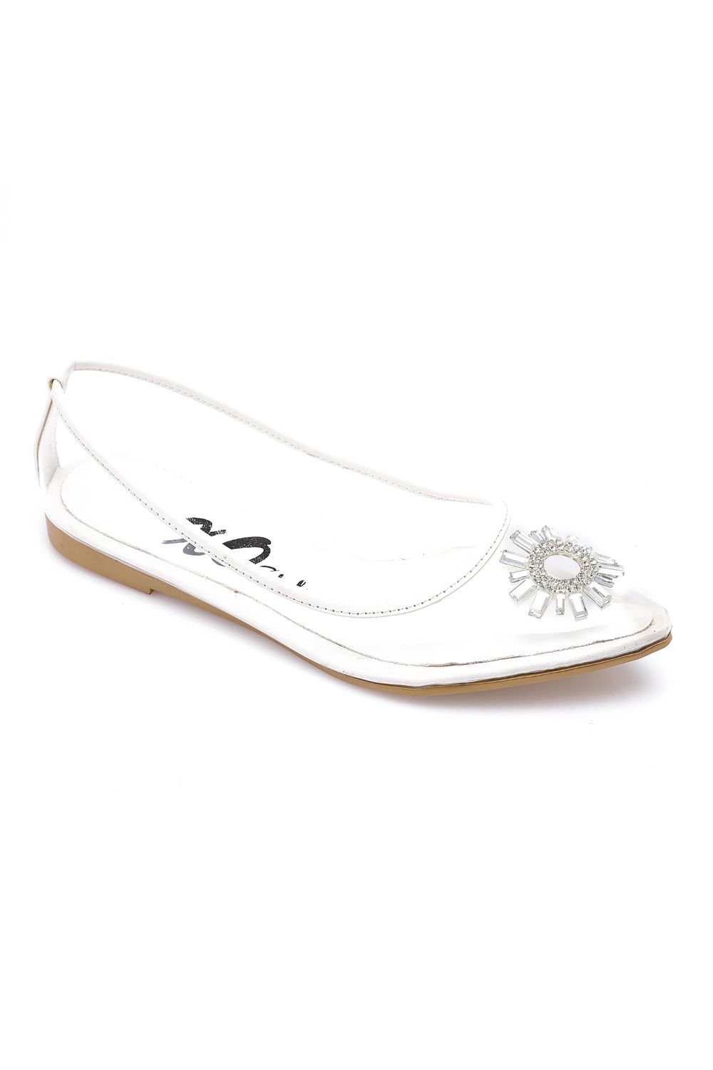 XO Style Classy Strass Detailing Flat Shoes