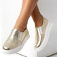 Mr.Joe Metallic Flat Espadrilles