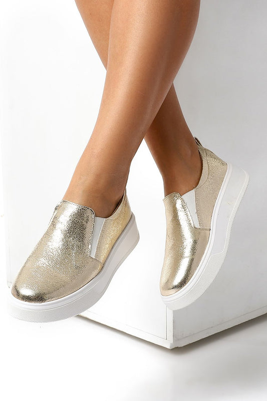 Mr.Joe Metallic Flat Espadrilles