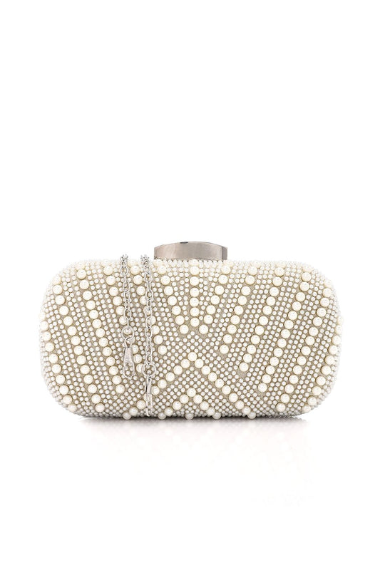 Mr.Joe Prominent Pearls Elegant Clutch