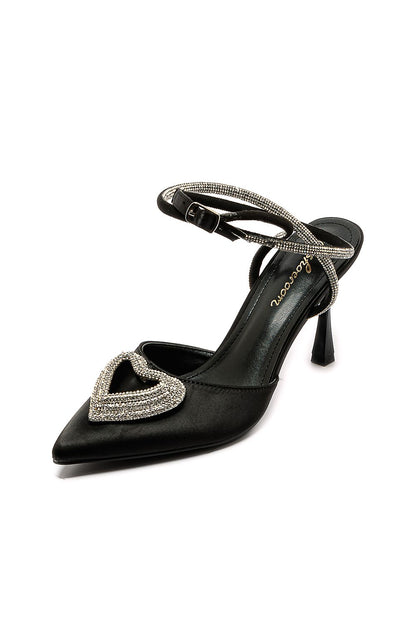 Strass Heart Soiree High Heels