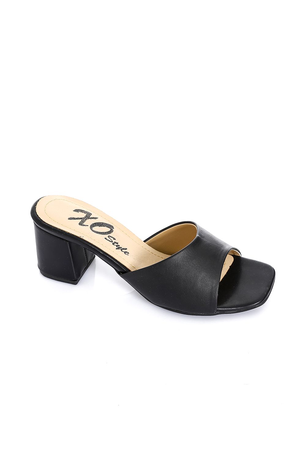 XO Style Plain High Heeled Slides