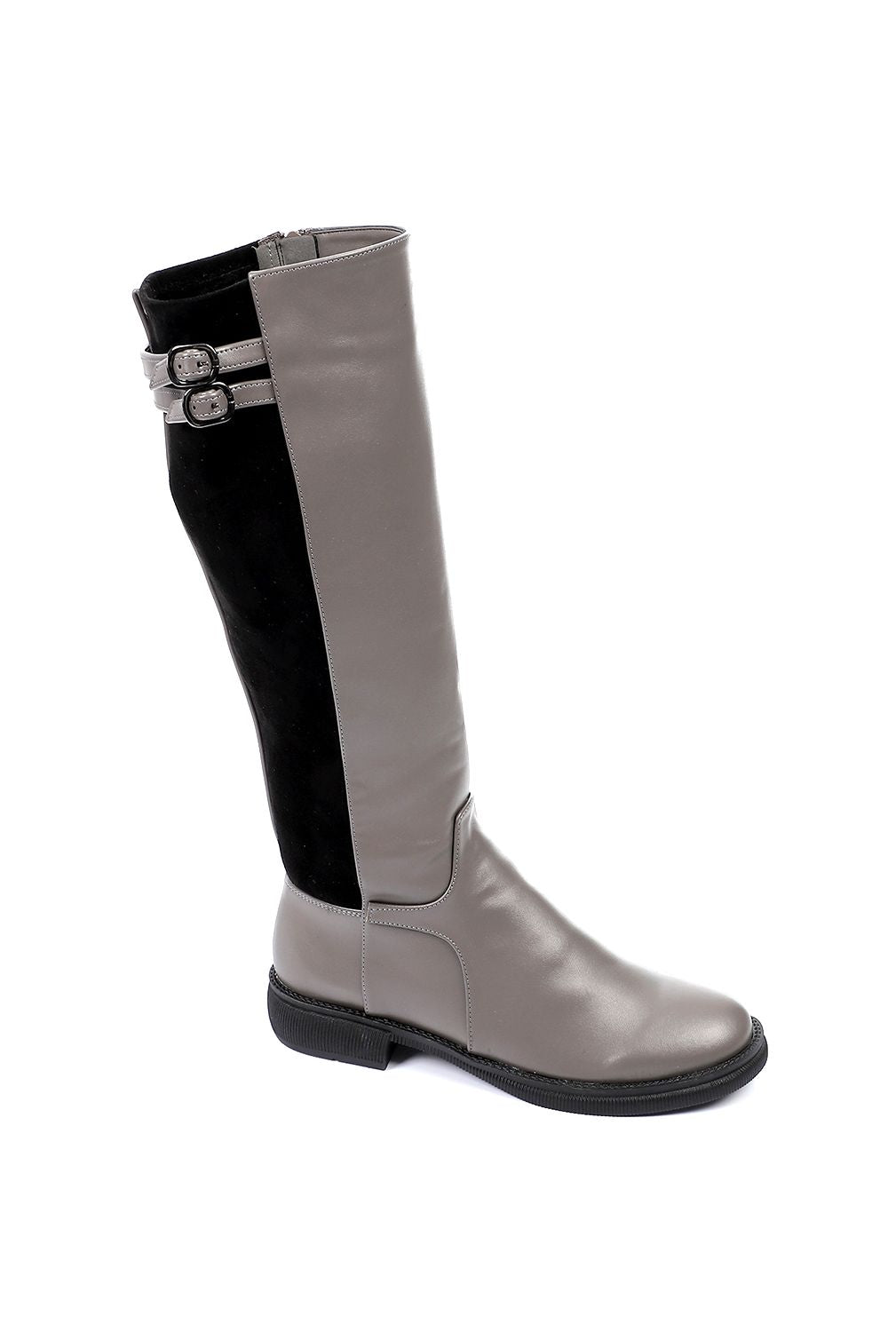 Mr.Joe Bi-Tone Side Zipper knee High Boot