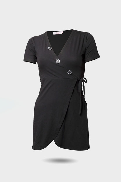 Maternity And Nursing Short Sleeve Dress