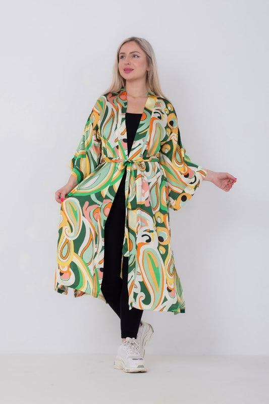 Miss Venus Colorful Maxi Cardigan