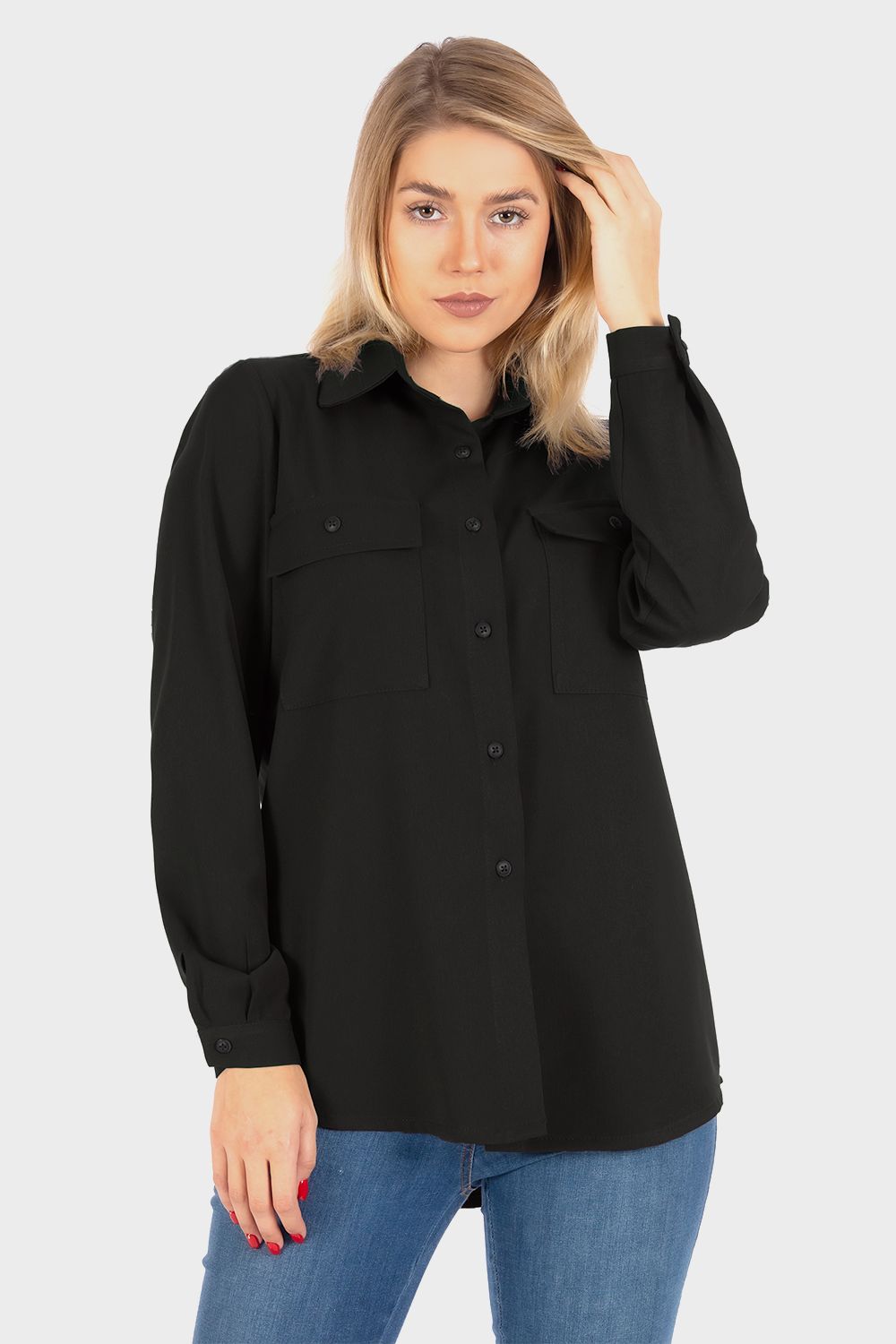 Full Sleeves Shirt with Chest Pockets