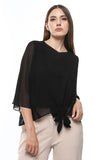 Mr.Joe Chiffon Blouse with Tie Hem