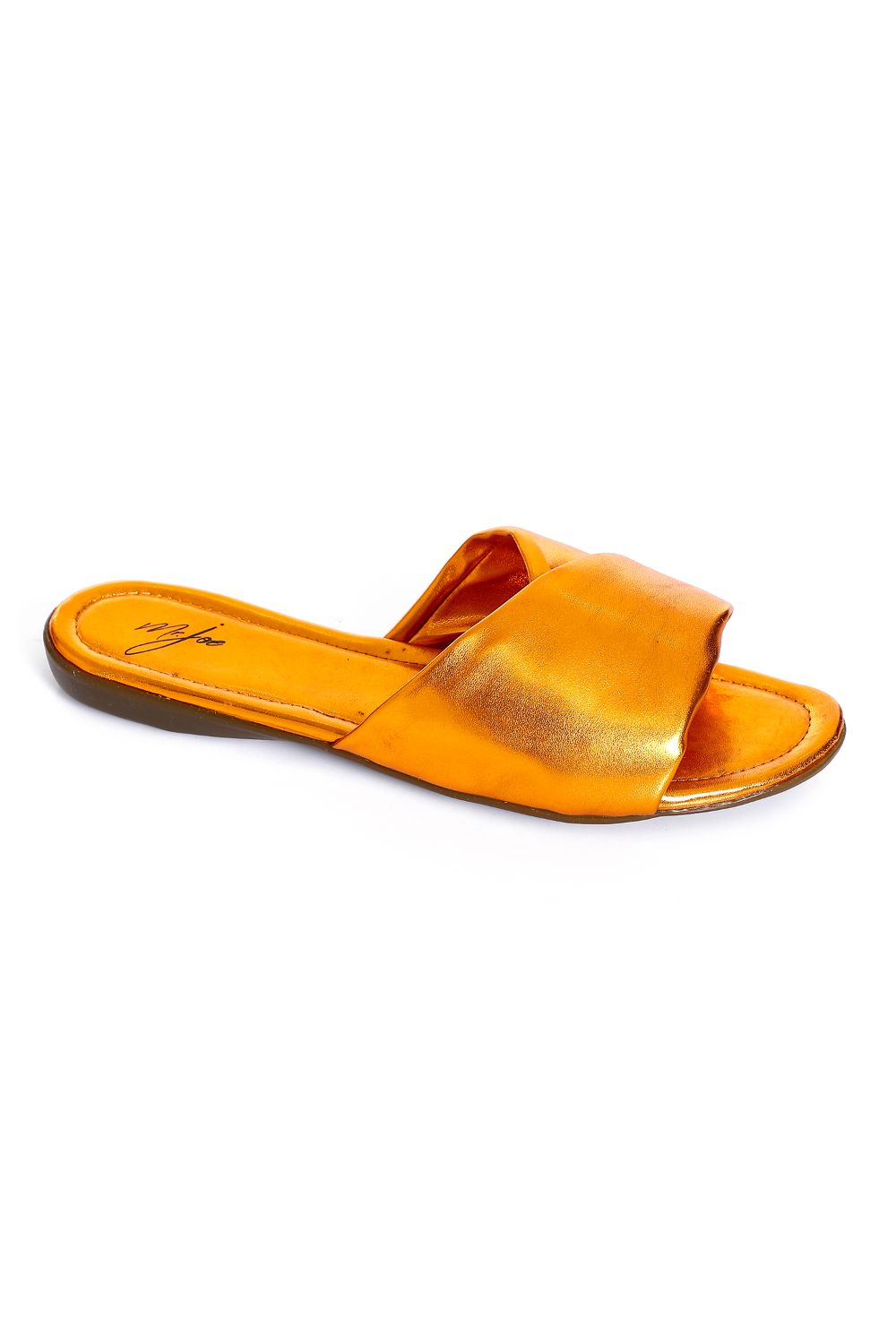 Mr.Joe Plain Casual Metallic Slippers