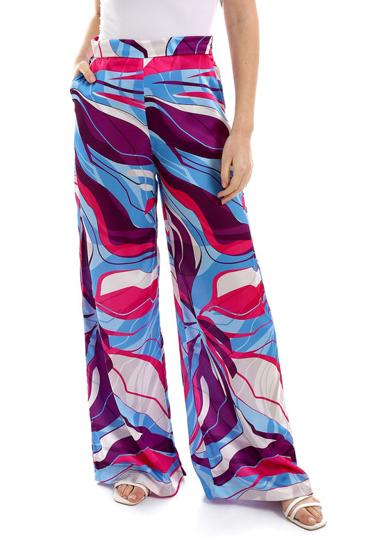 Mr.Joe Colorful Mid Rise Silk Pants