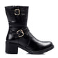 XO Style Two Side Buckle Half Boot