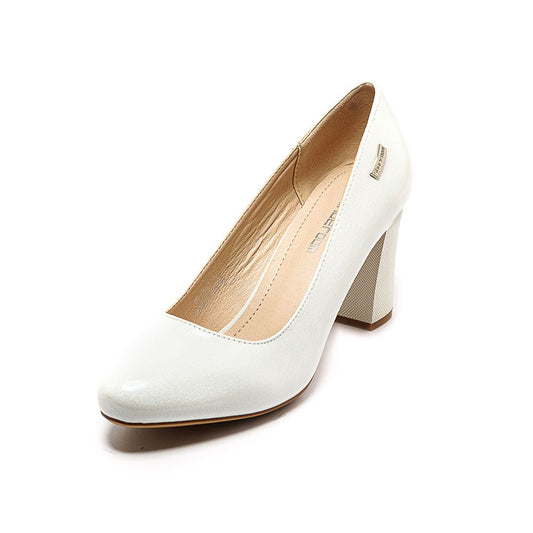 Shimmer Finish Leather High Heels
