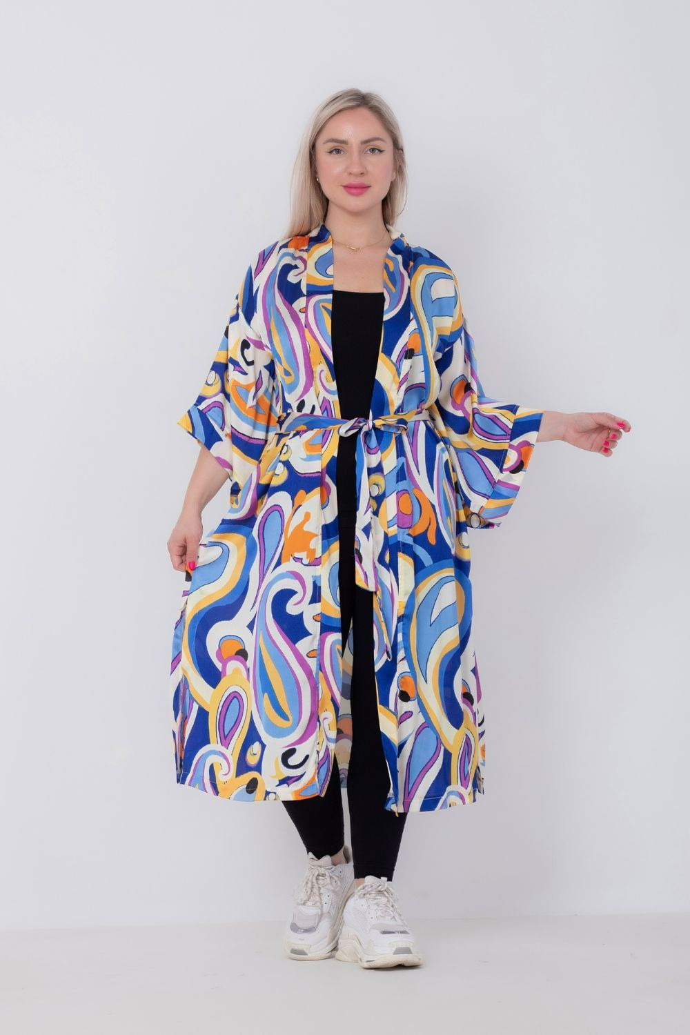 Miss Venus Colorful Maxi Cardigan